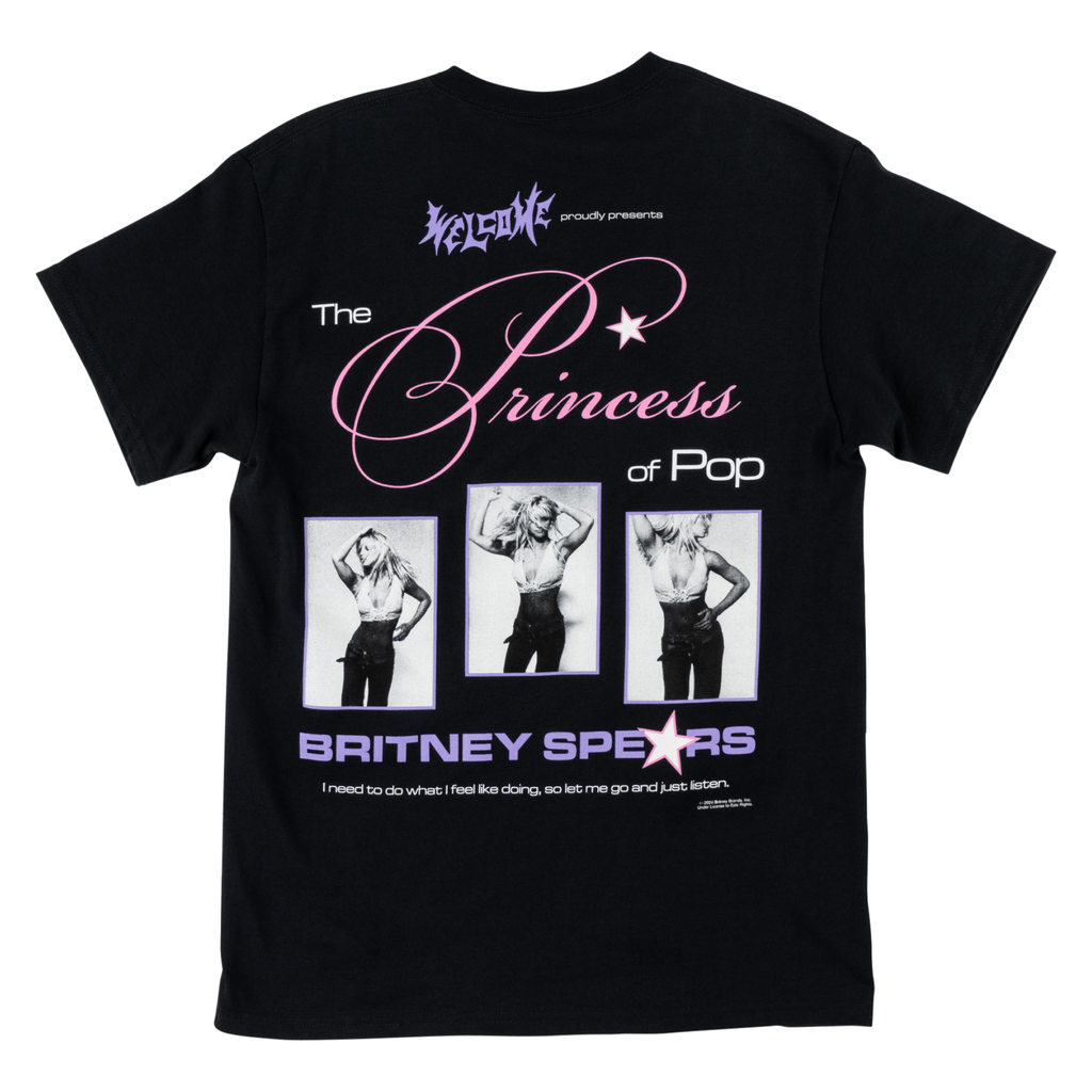 Britney Spears X Welcome - Princess Tee - Black – Welcome Skateboards