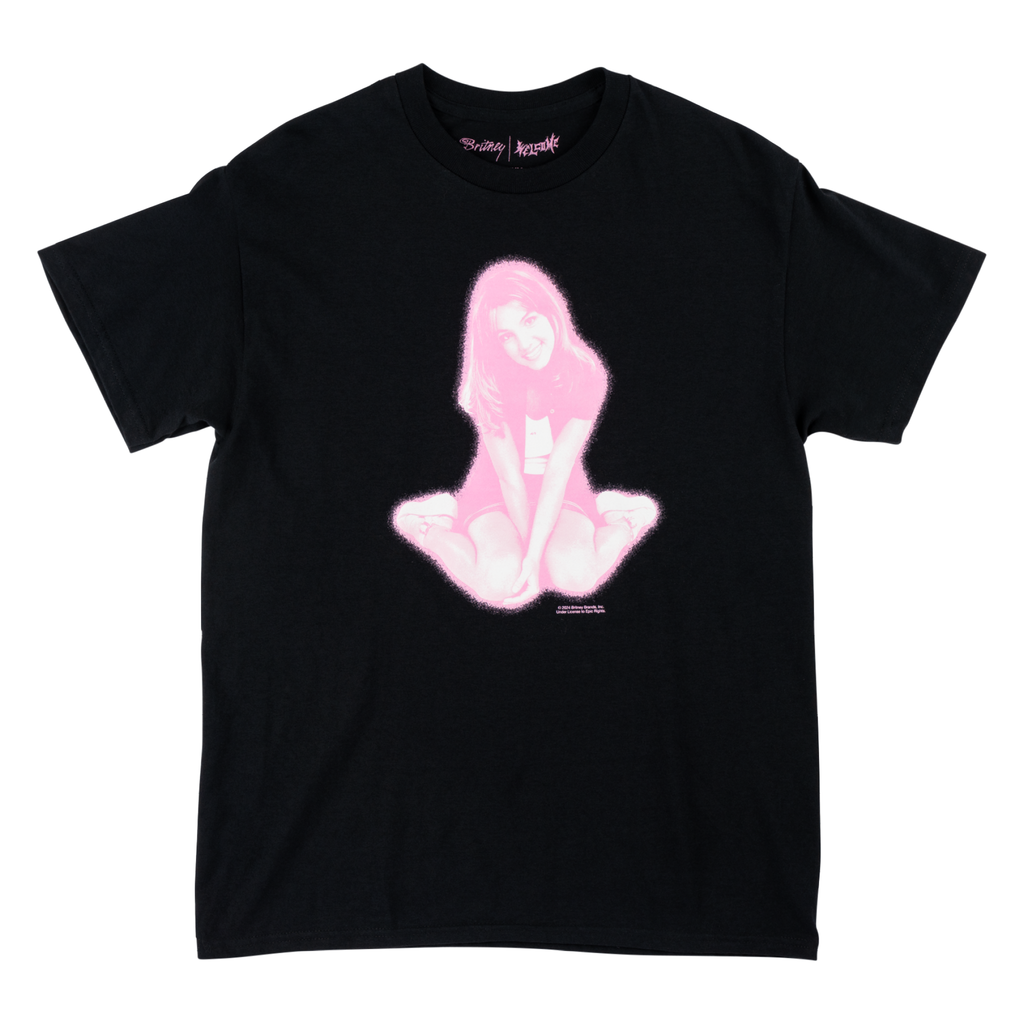 【Paragraph】25ss CROSS T SHIRT Britney Spears X Welcome - Flower tee - Black – Welcome