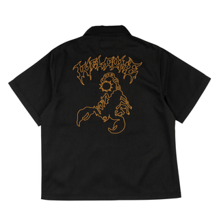 Venom Twill Work Shirt W/ Chain Stitch - Black