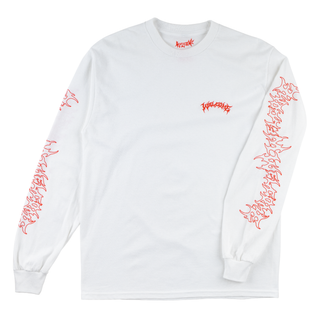 Barb Long Sleeve Tee - White/Red