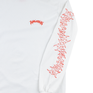 Barb Long Sleeve Tee - White/Red