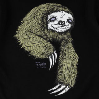 Sloth Pullover Hoodie - Black/Sage
