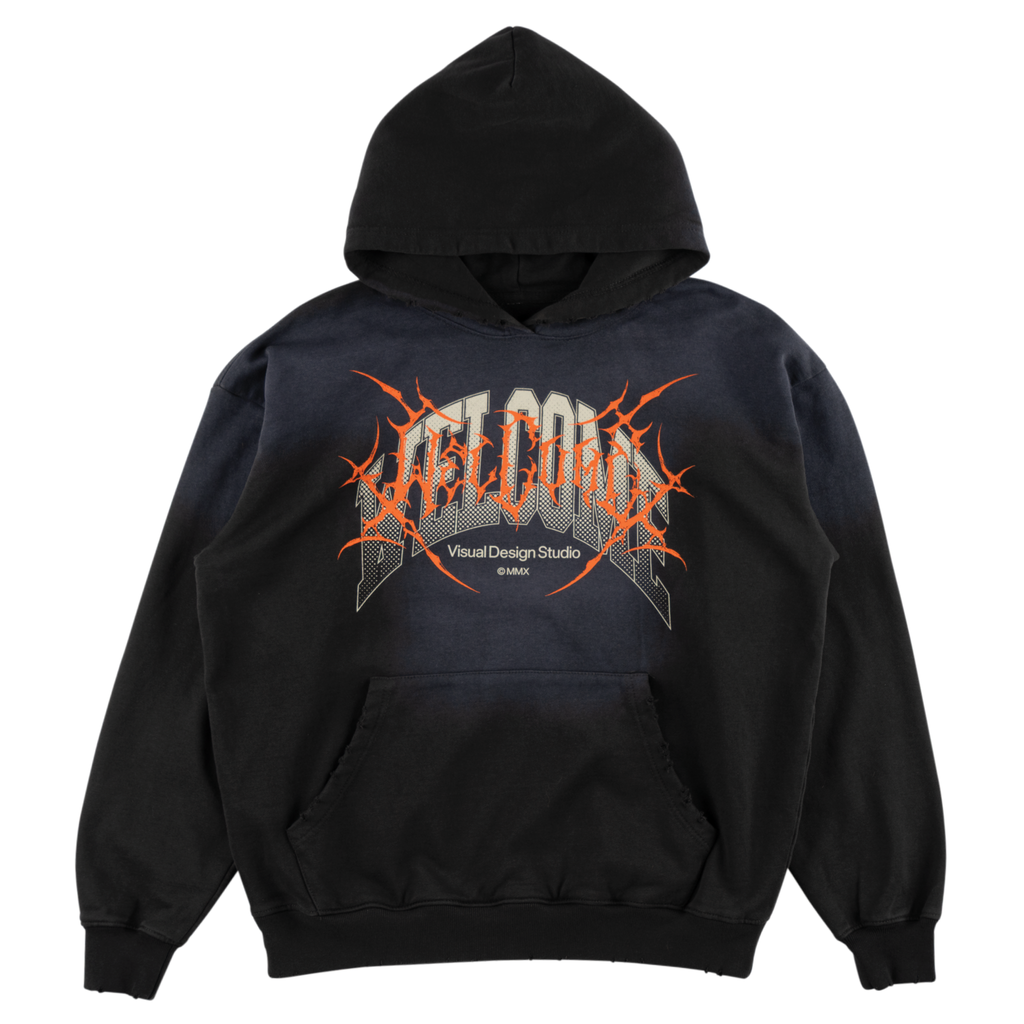 Coupled Sun Fade Distressed Hoodie – Welcome Skateboards