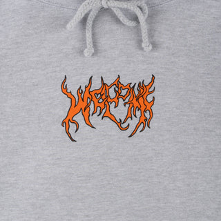 Fire Breather Printed Pullover Hoodie - Heather Grey