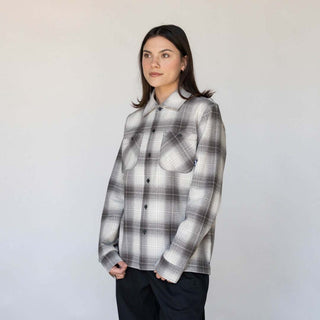 Fang Woven Plaid Shirt - Black