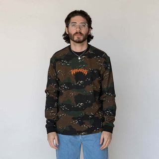 Covert L/S Camo Waffle-Knit - Timber