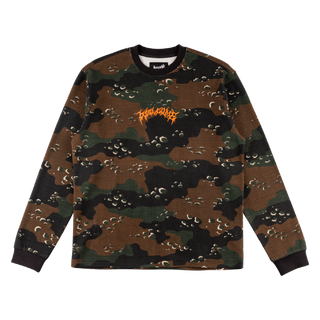 Covert L/S Camo Waffle-Knit - Timber