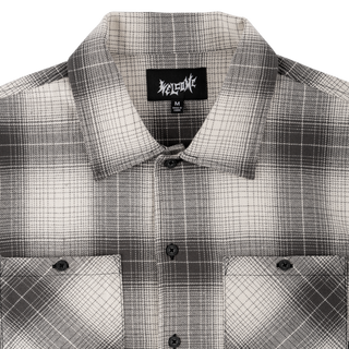 Fang Woven Plaid Shirt - Black