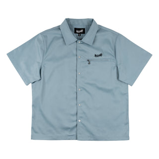 Mace Embroidered Twill Work Shirt - Slate