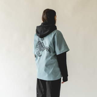 Mace Embroidered Twill Work Shirt - Slate