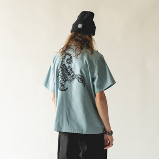Mace Embroidered Twill Work Shirt - Slate