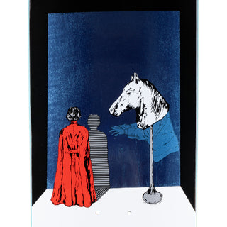 Haunted Horse on Golem - Black/Blue Foil - 9.25"