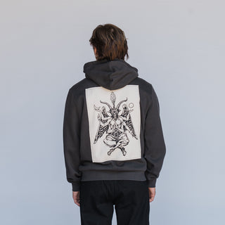 Bapholit Back Patch Zip Hoodie - Vintage Black