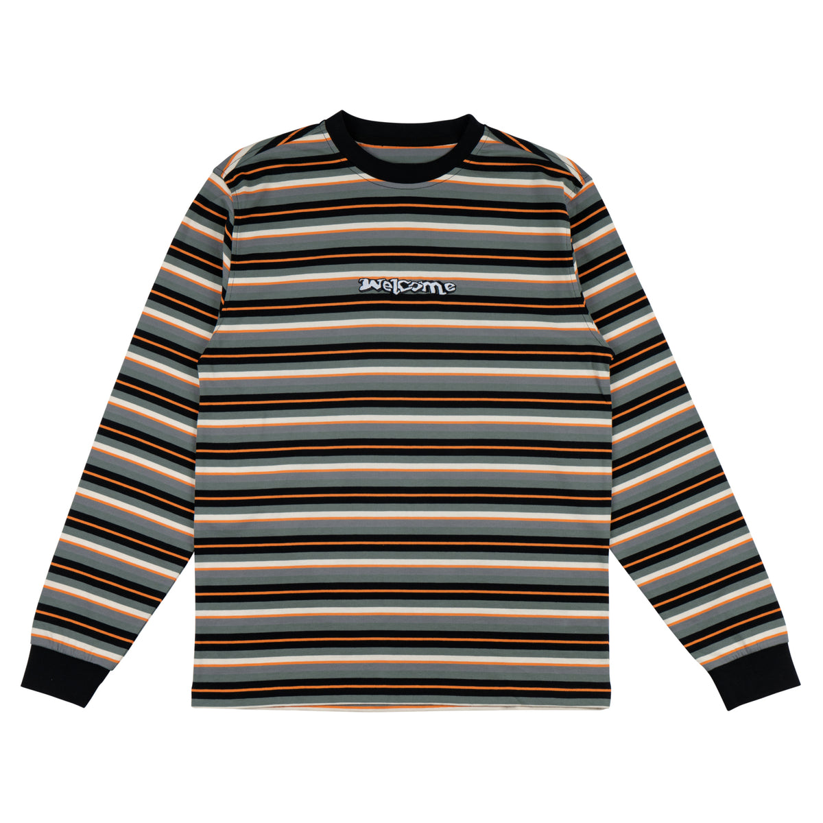 Surf Stripe Long Sleeve Knit - Duck – Welcome Skateboards