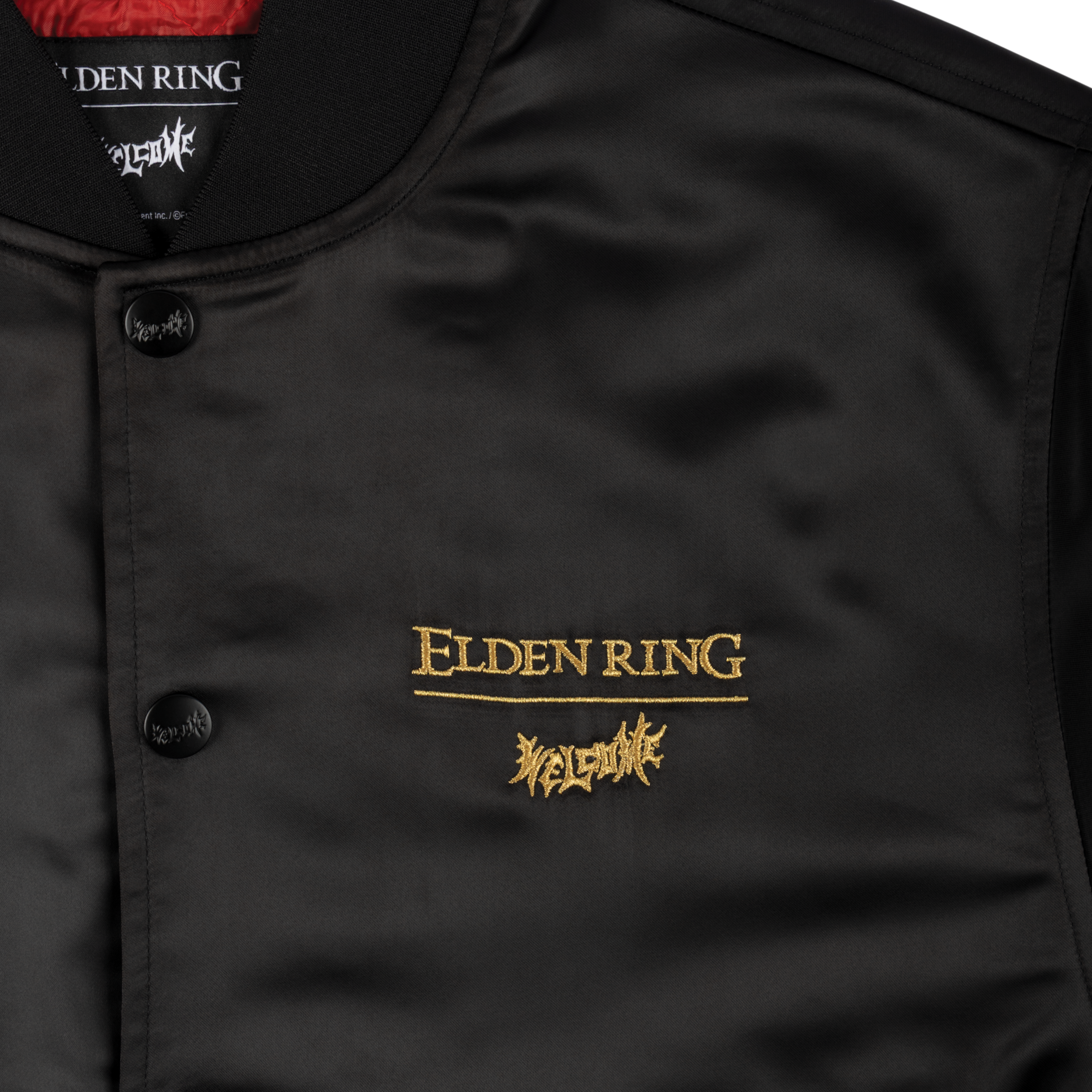 ELDEN RING X WELCOME - Malenia Embroidered Satin Souvenir Jacket Welcome Skateboards ELDEN RING X WELCOME - Malenia Embroidered Satin Souvenir Jacket Welcome Skateboards