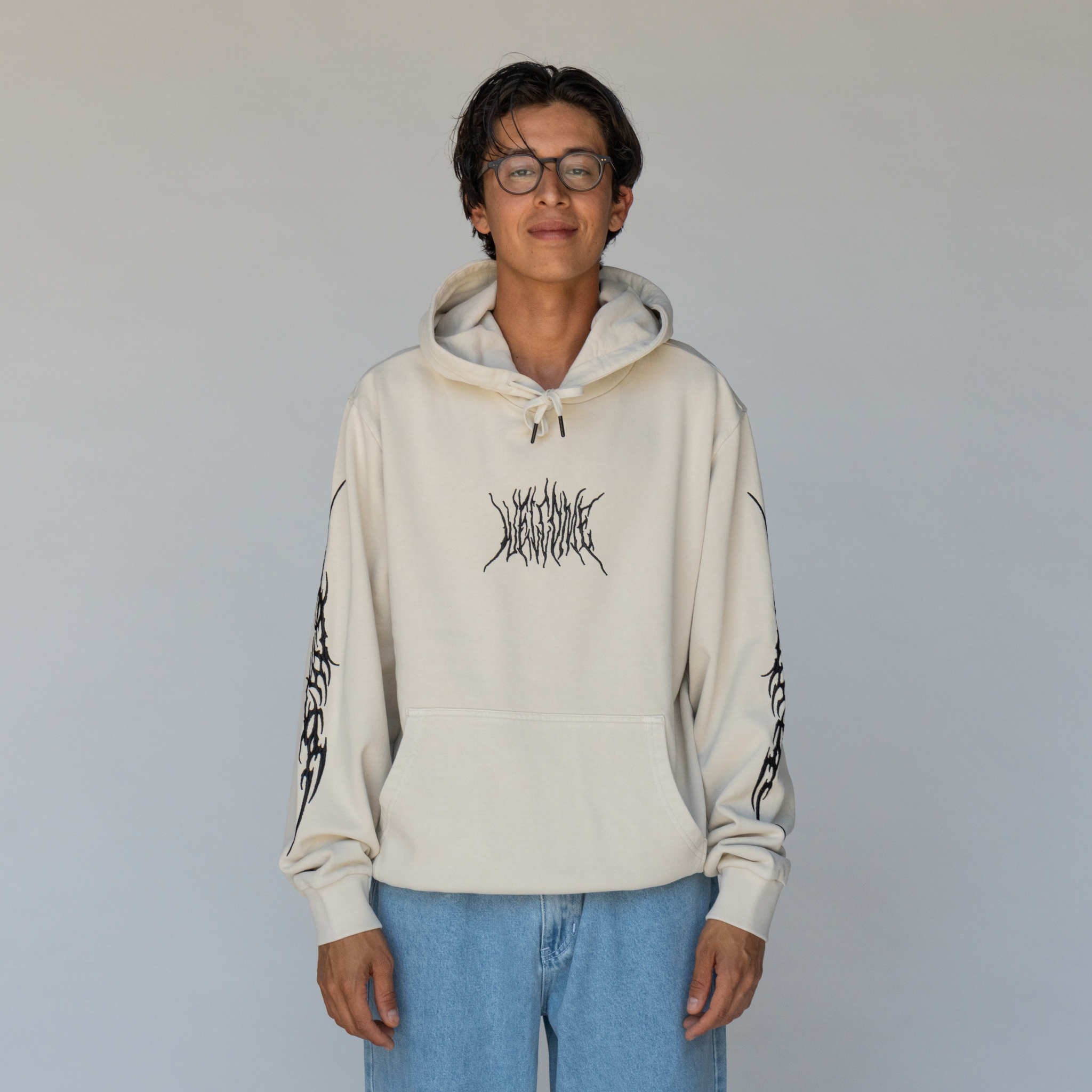 Tribe Embroidered Pigment-Dyed Hoodie – Welcome Skateboards Tribe Embroidered Pigment-Dyed Hoodie – Welcome Skateboards