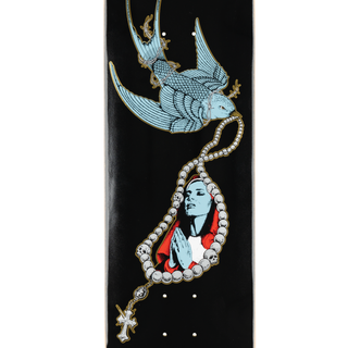 Rosary on Popsicle - Black/Gold Foil - 8.25"