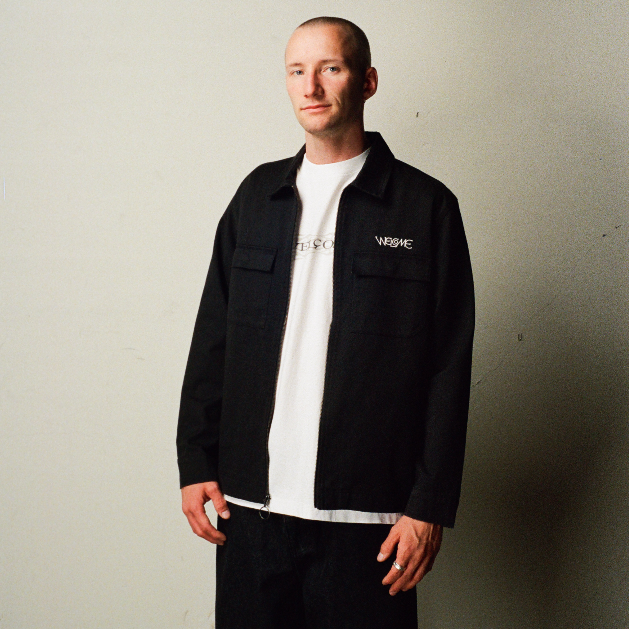 Paladin Twill Zip Work Shirt w/Back Patch – Welcome Skateboards Paladin Twill Zip Work Shirt w/Back Patch – Welcome Skateboards