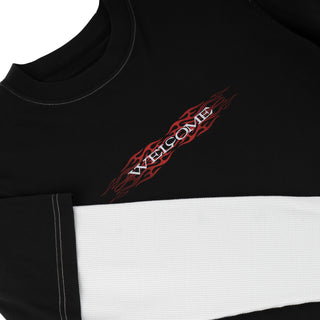 Brevity Garment-Dyed Contrast Stitch Layered Knit