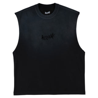 Vamp Embroidered Sun Fade Boxy Sleeveless Knit