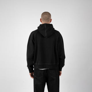 Kellen Cropped Pigment-Dyed Studded Zip Hoodie