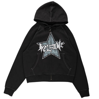 All Star Pigment-Dyed Crop Zip Hoodie