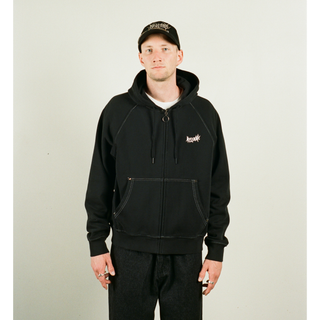 Vamp Pigment-Dyed Crop Zip Hoodie