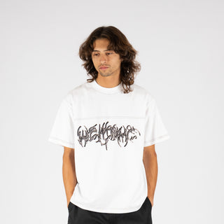 Spire Boxy Contrat Stitch Football Tee