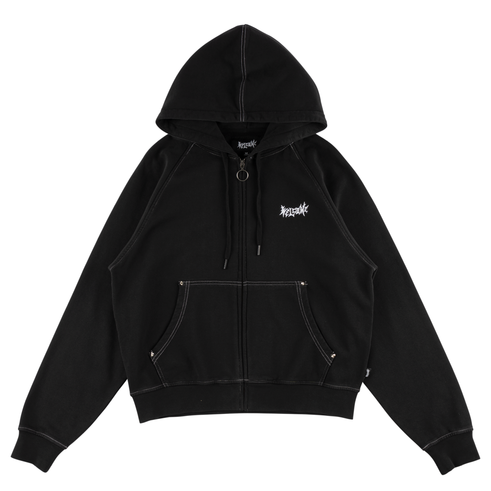 Vamp Pigment-Dyed Crop Zip Hoodie – Welcome Skateboards Vamp Pigment-Dyed Crop Zip Hoodie – Welcome Skateboards