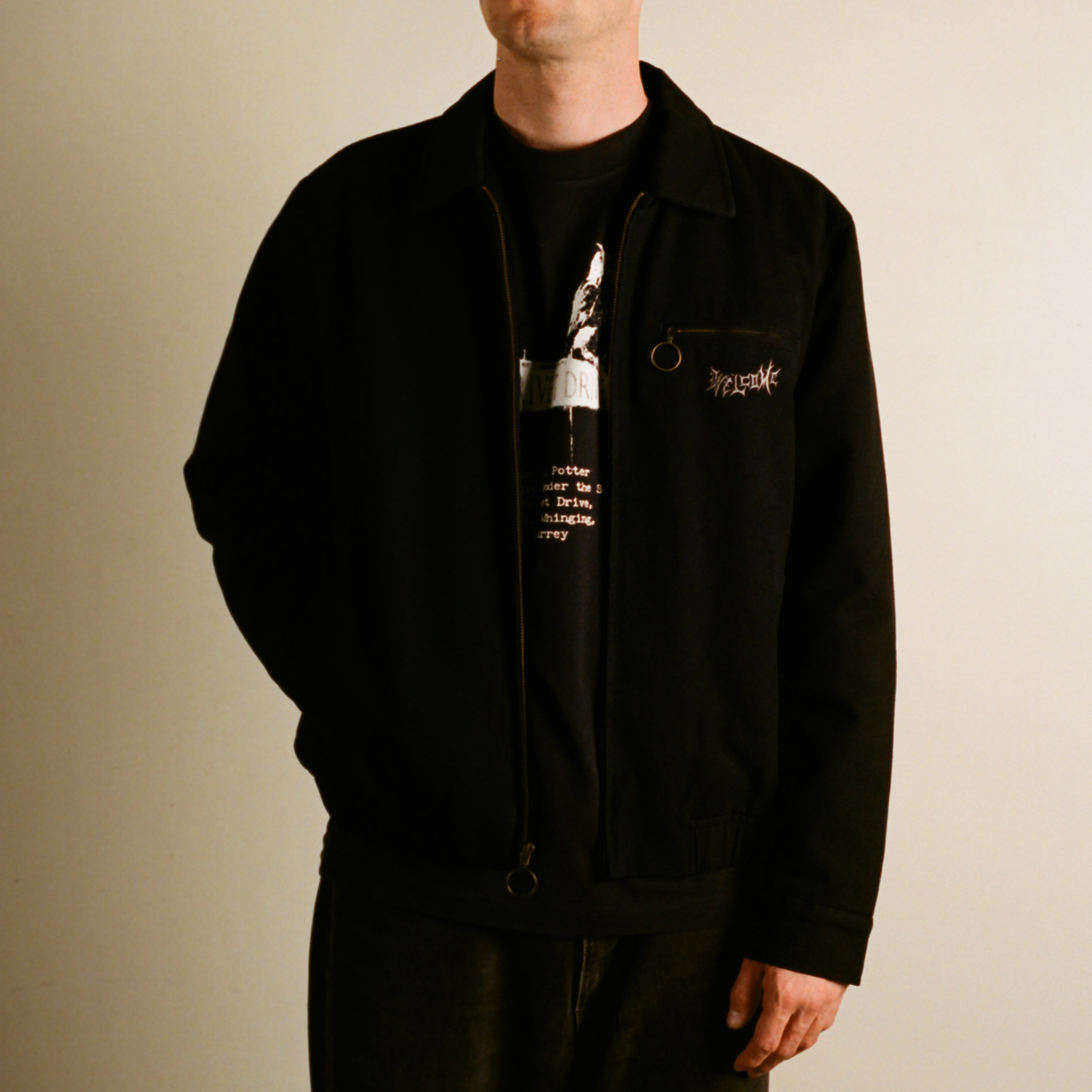 HARRY POTTER X WELCOME - Morsmordre Canvas Harrington Jacket HARRY POTTER X WELCOME - Morsmordre Canvas Harrington Jacket