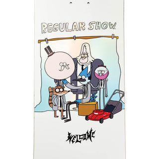 REGULAR SHOW X WELCOME - Group Portrait on Popsicle - White/Prism Foil - 8.5"