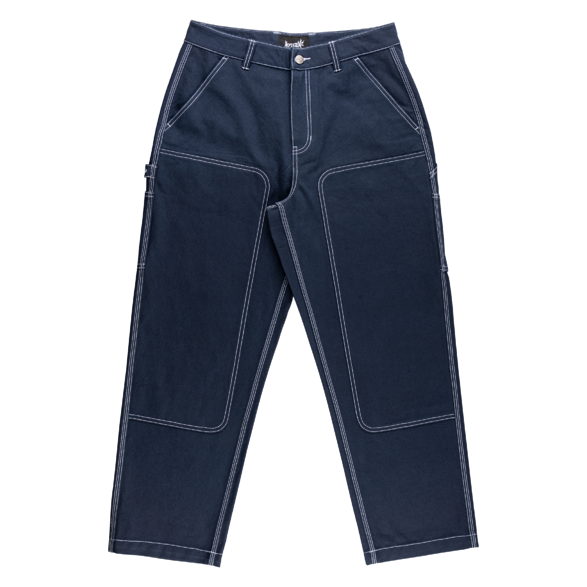 Brace Double-Knee Canvas Carpenter Pant - Dark Sapphire – Welcome Brace Double-Knee Canvas Carpenter Pant - Dark Sapphire – Welcome