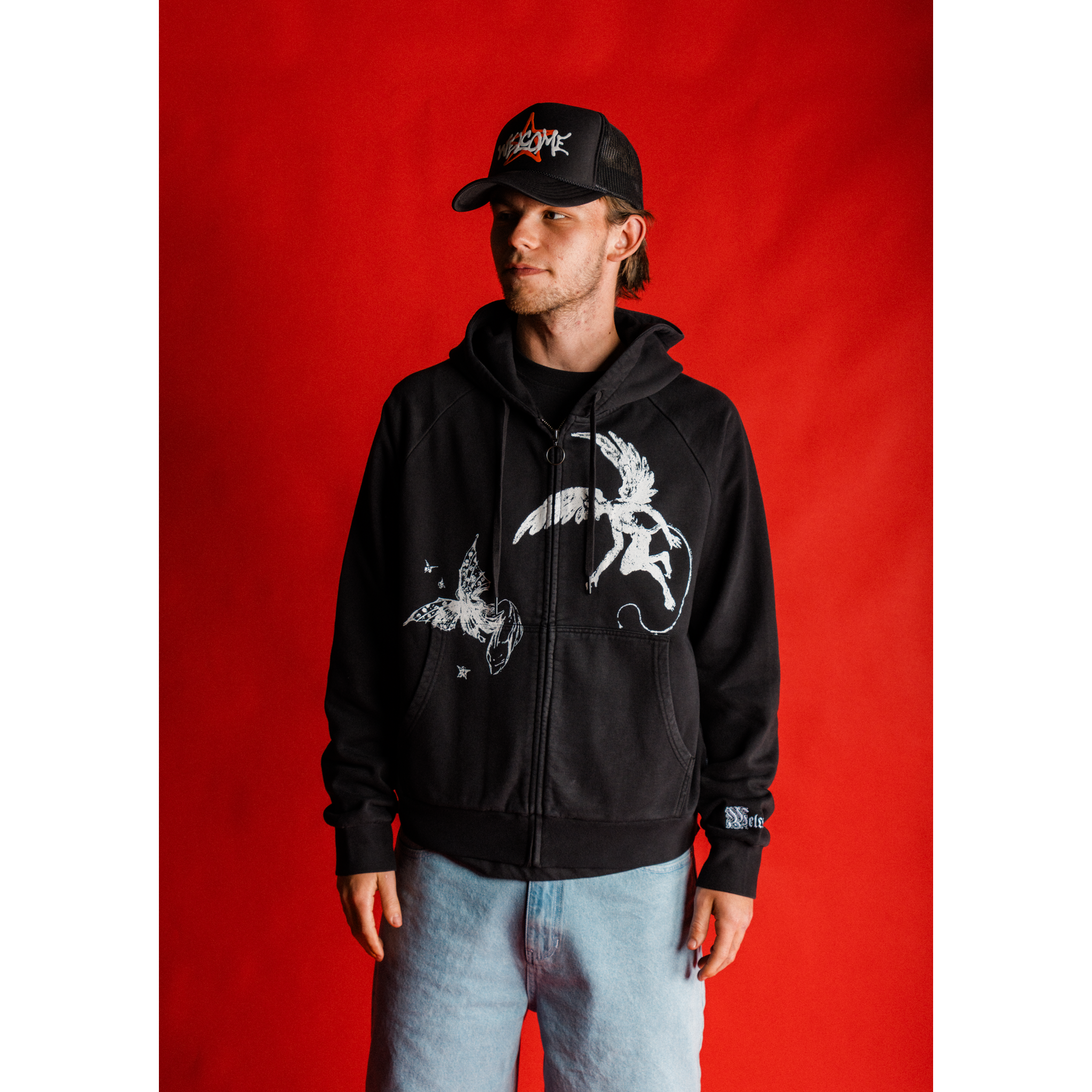 Duality Cropped Pigment-Dyed Zip Hoodie – Welcome Skateboards Duality Cropped Pigment-Dyed Zip Hoodie – Welcome Skateboards