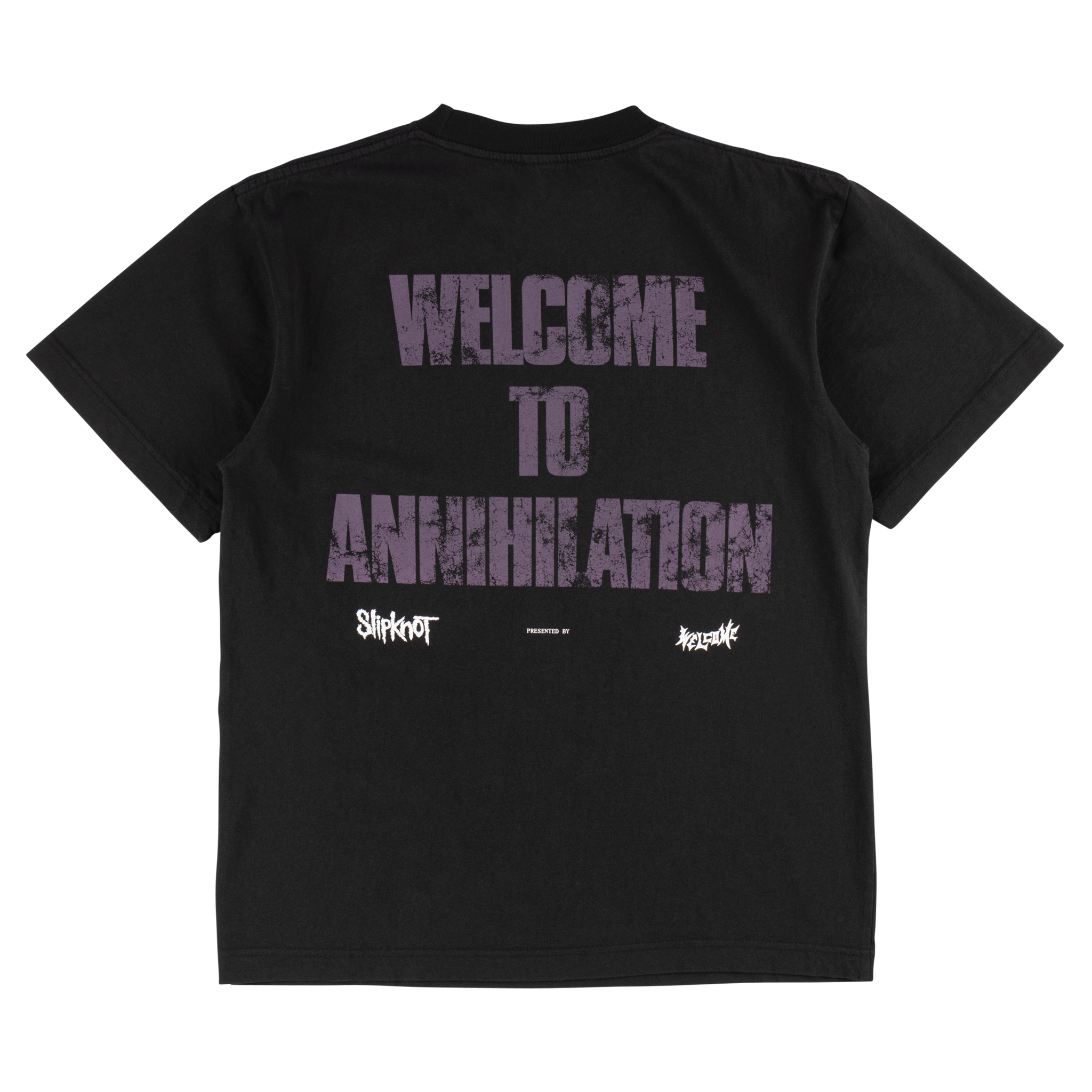 SLIPKNOT X WELCOME - Annihilation Boxy Garment-Dyed Tee – Welcome SLIPKNOT X WELCOME - Annihilation Boxy Garment-Dyed Tee – Welcome