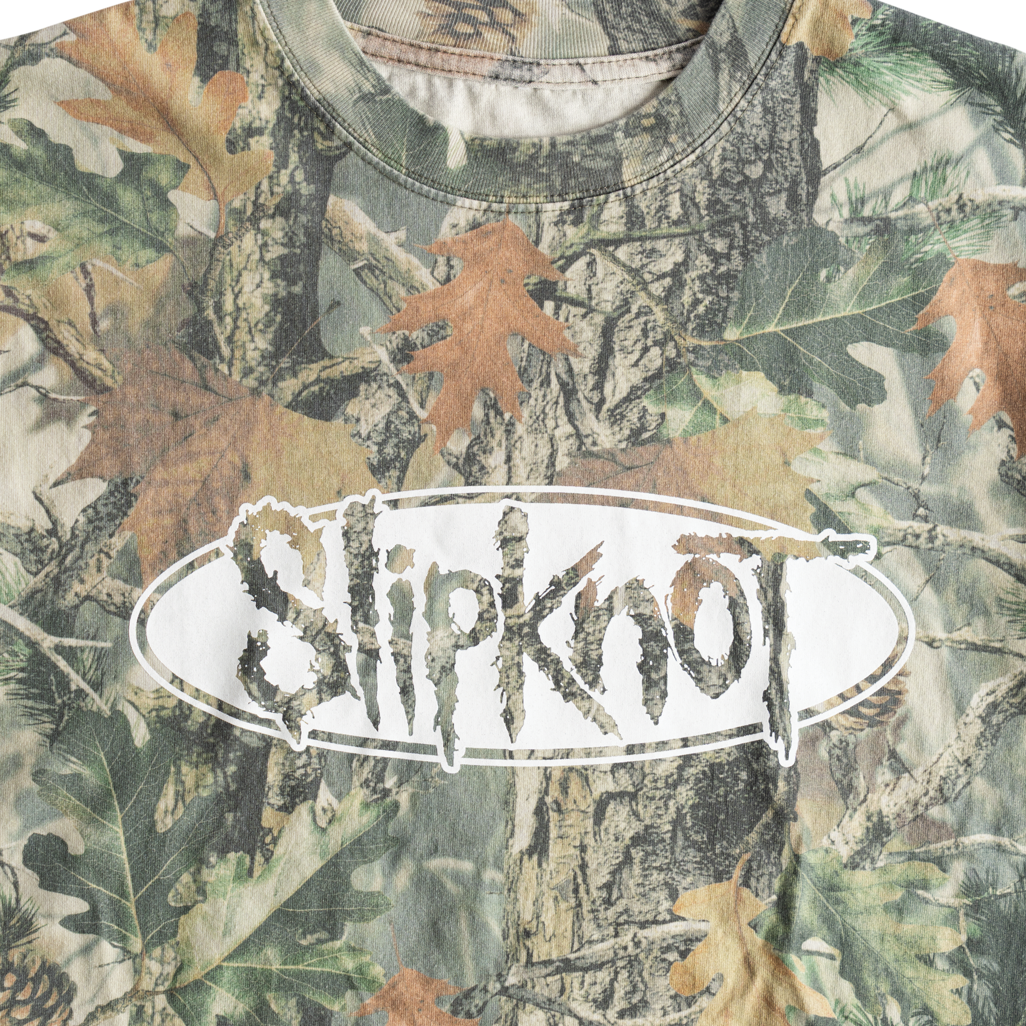 SLIPKNOT X WELCOME - Oval Logo Boxy Camo Tee – Welcome Skateboards SLIPKNOT X WELCOME - Oval Logo Boxy Camo Tee – Welcome Skateboards