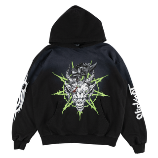 SLIPKNOT X WELCOME - Ravenous Distressed Sun Fade Hoodie