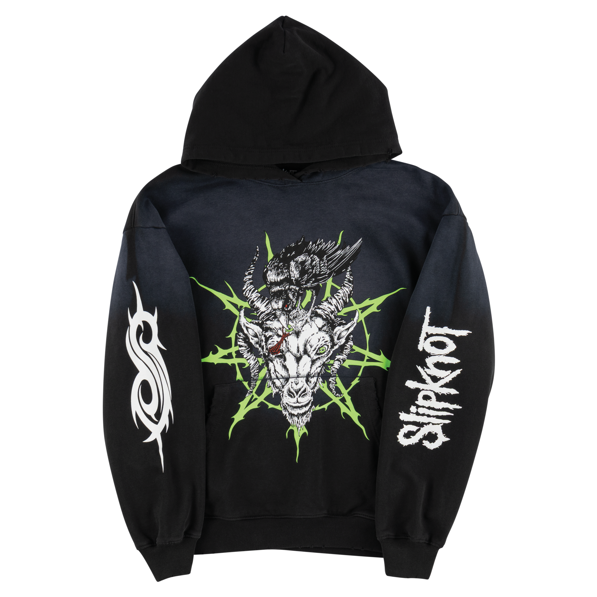 SLIPKNOT X WELCOME - Ravenous Distressed Sun Fade Hoodie – Welcome SLIPKNOT X WELCOME - Ravenous Distressed Sun Fade Hoodie – Welcome