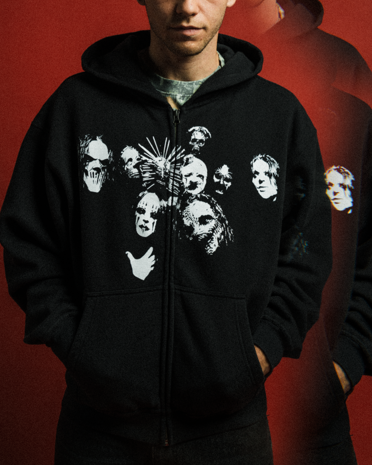 Slipknot: Logo (Impresión trasera) - Sudadera con capucha negra Slipknot: Logo (Impresión trasera) - Sudadera con capucha negra
