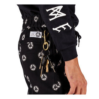 Tali-Dot All-Over Print Elastic Pants - Black/White