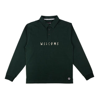 Alumnus Long Sleeve Knit Polo - Scarab