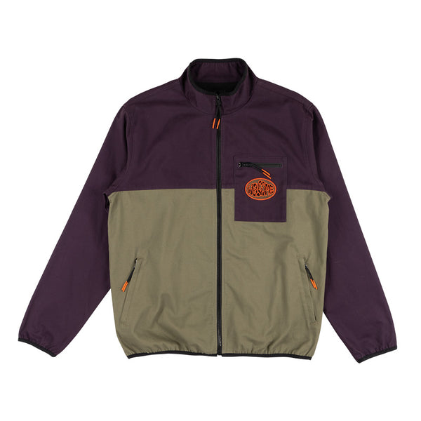 Seeker Paneled Twill Zip Jacket - Eggplant/Stone – Welcome