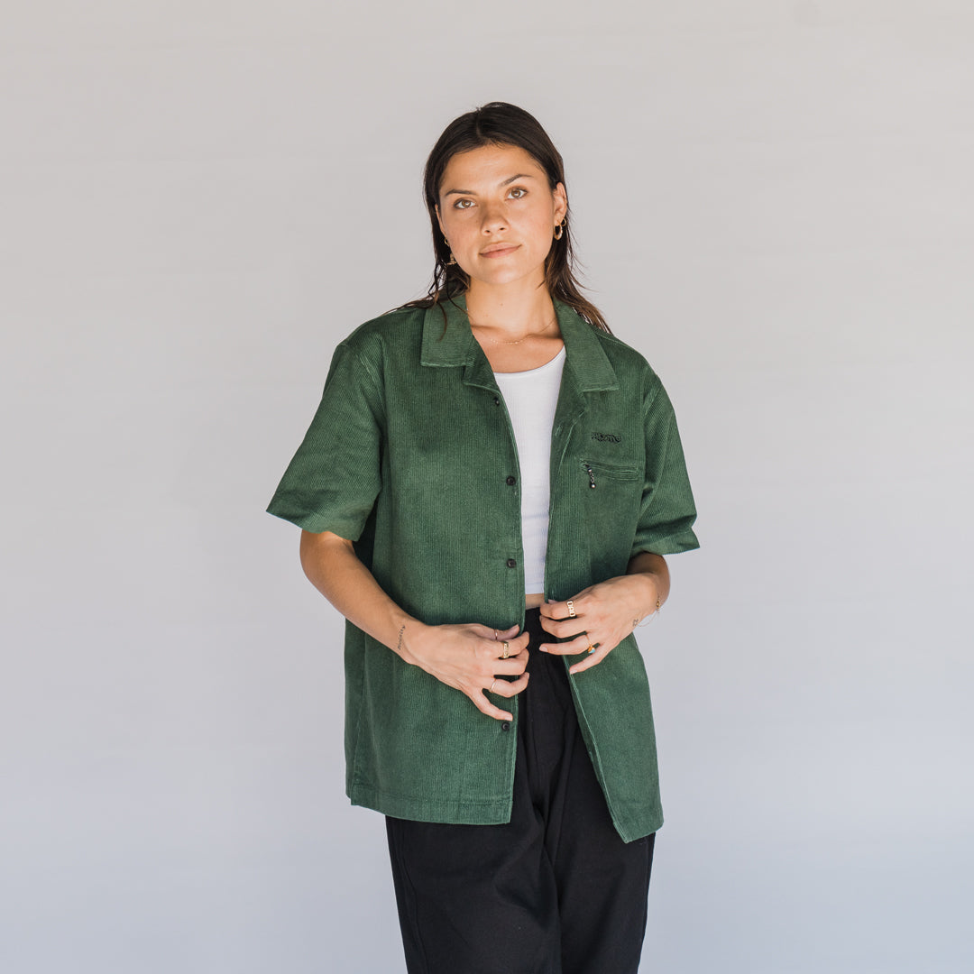 Recess Corduroy Shirt - Olive – Welcome Skateboards