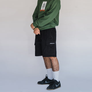 Chamber Corduroy Cargo Shorts - Black