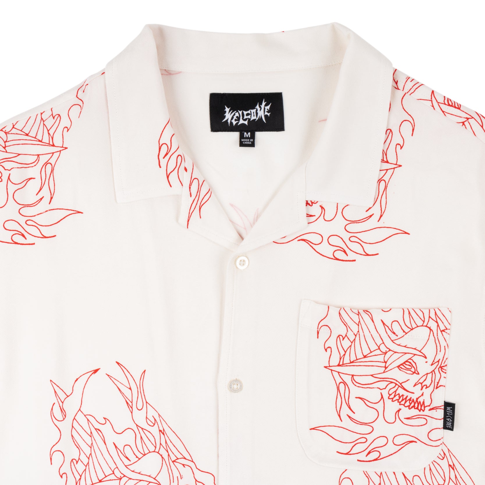 Rayder Rayon Camp Shirt - Bone – Welcome Skateboards