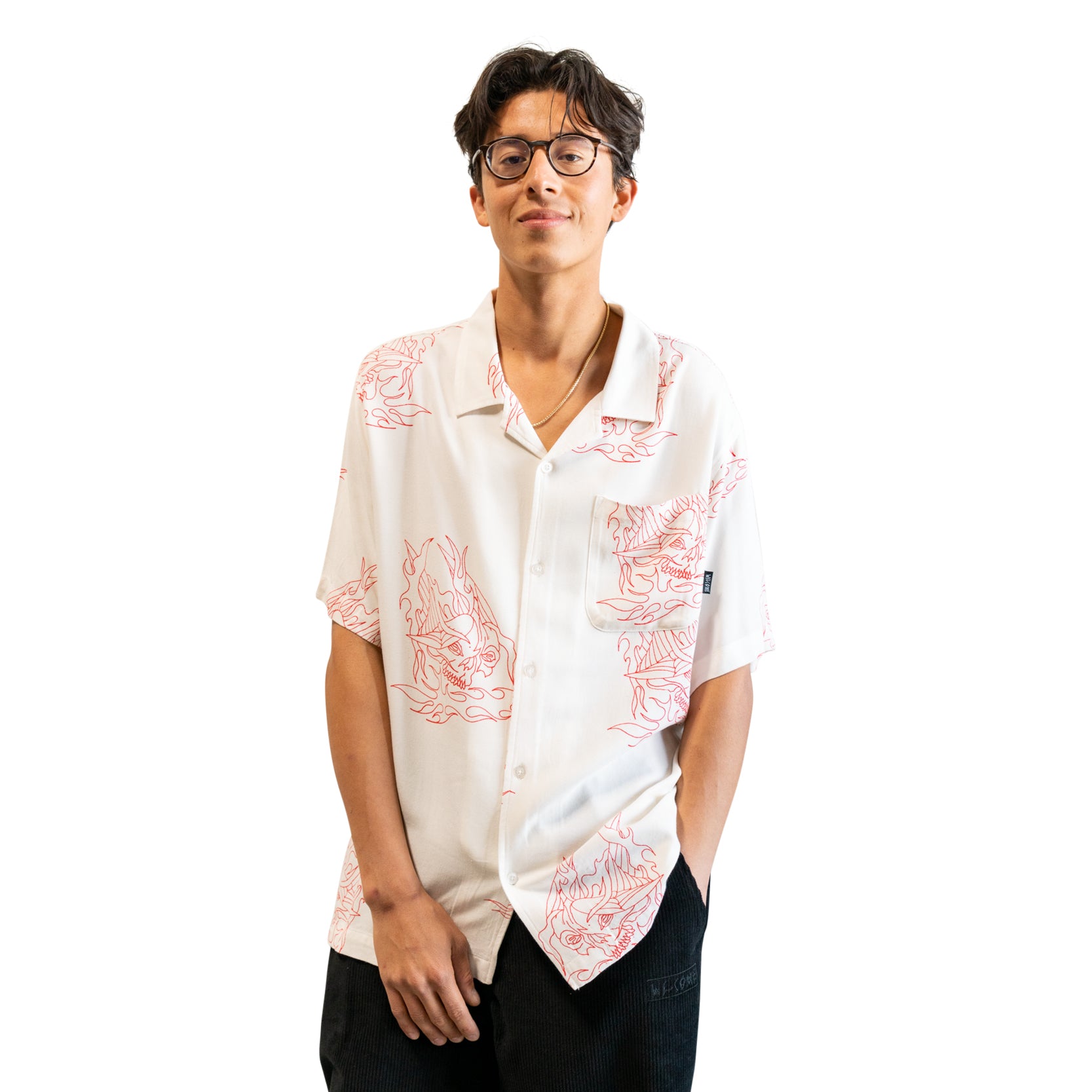 Rayder Rayon Camp Shirt - Bone – Welcome Skateboards