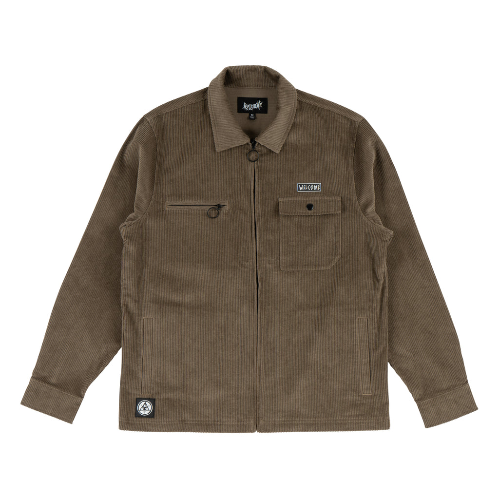 Hydra Corduroy Zip Jacket - Stone – Welcome Skateboards