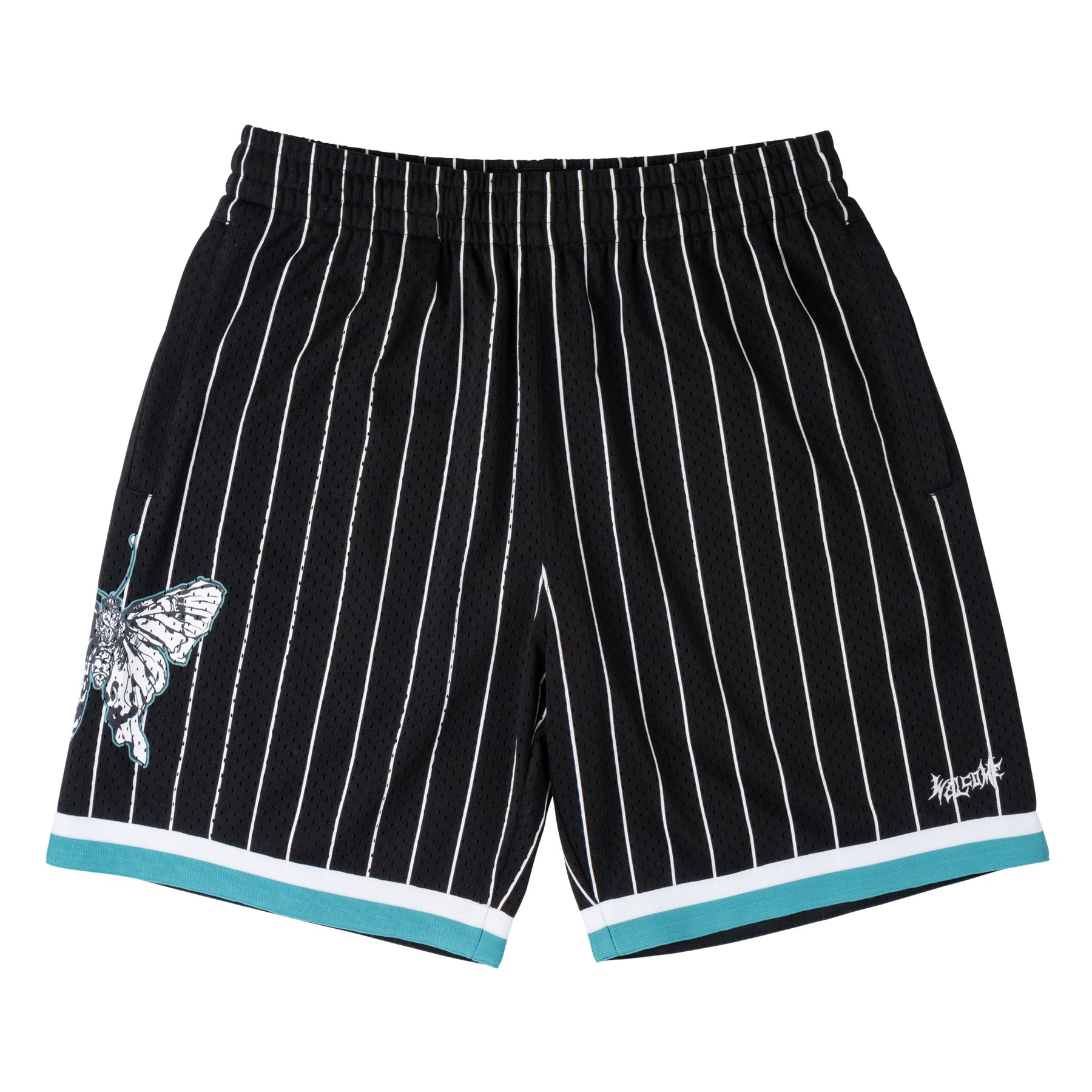 Butterfly Mesh Basketball Shorts - Black/Teal – Welcome Skateboards